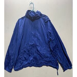 Vintage Eddie Bauer Men's Blue Windbreaker Jacket - XL